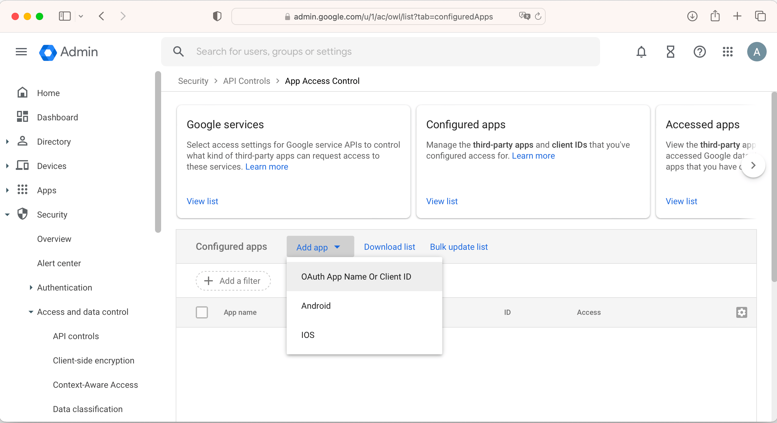 Google Workspace Add App